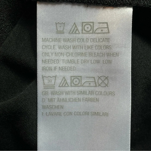 J Jason Wu Women's Top Short Sleeve Mixed Media Hi-Lo Hem Tee in Black Size XL - Picture 6 of 6